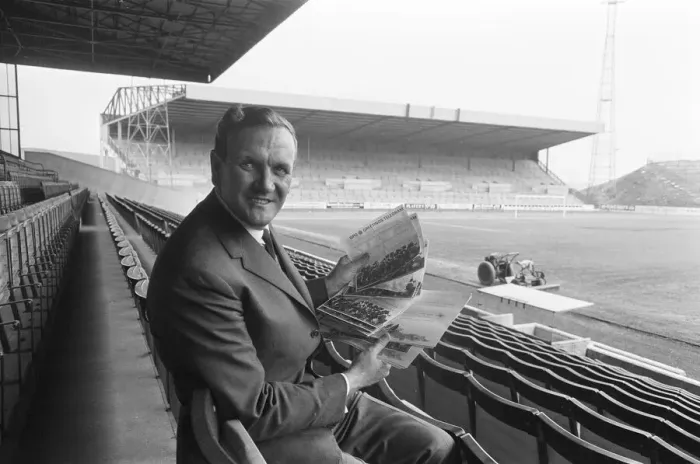Framed Print : Leeds United manager Don Revie at Elland Road with telegrams congratulating him