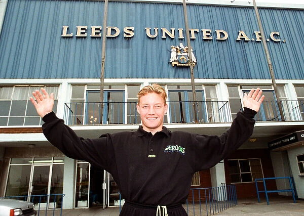 Leeds United player David Batty outside Elland Road. 18th September 1990