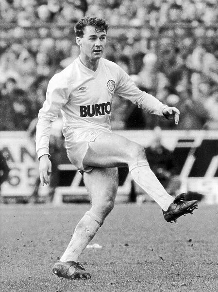 Leeds United player John Sheridan in action. 10th April 1987