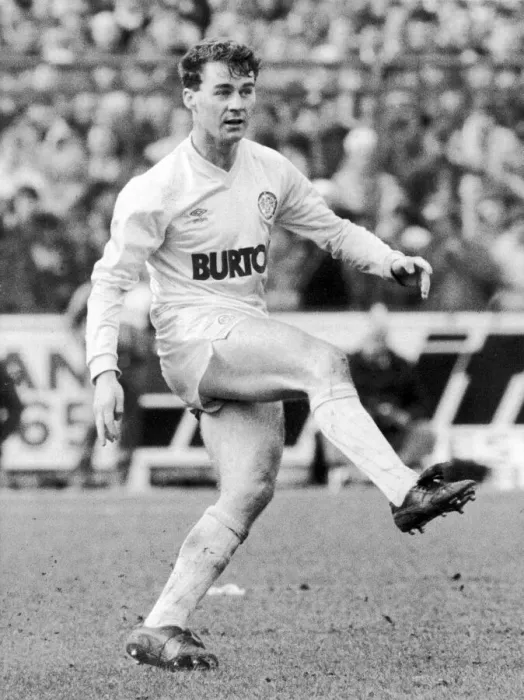 Framed Print : Leeds United player John Sheridan in action. 10th April 1987 Framed Print : Leeds United player John Sheridan in action. 10th April 1987