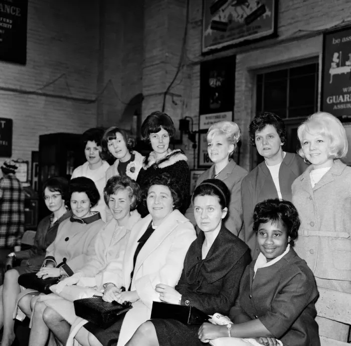 Framed Print : Leeds United wives and girlfriends. l-r front row : - Mrs Anne Giles Framed Print : Leeds United wives and girlfriends. l-r front row : - Mrs Anne Giles