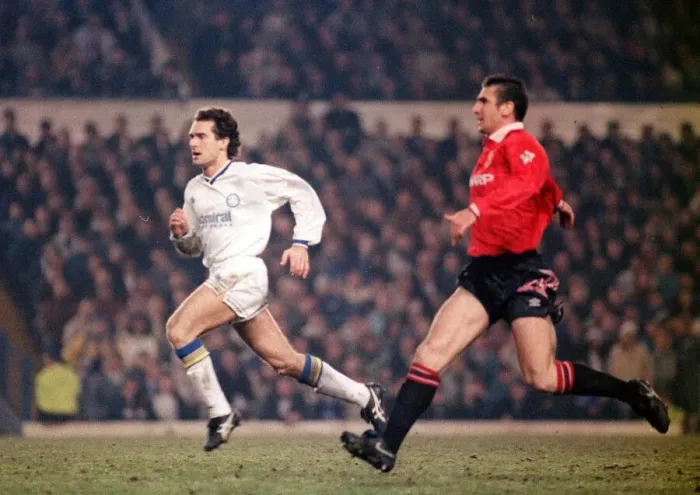 Framed Print : Leeds v Man Utd - 09  /  02  /  1993 Eric Cantona