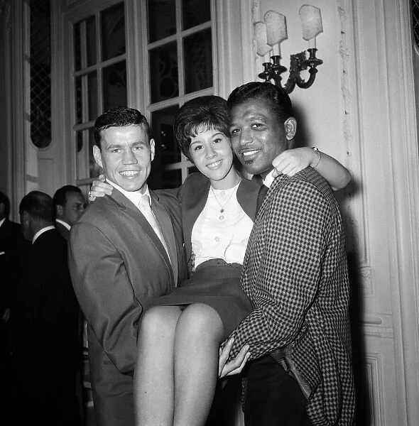 Left to right, British boxer Terry Downes, singer Helen Shapiro