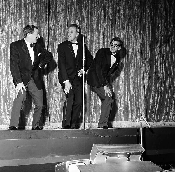 Left to right, Marty Feldman, Bruce Forsyth and Barry Took during rehearsals for