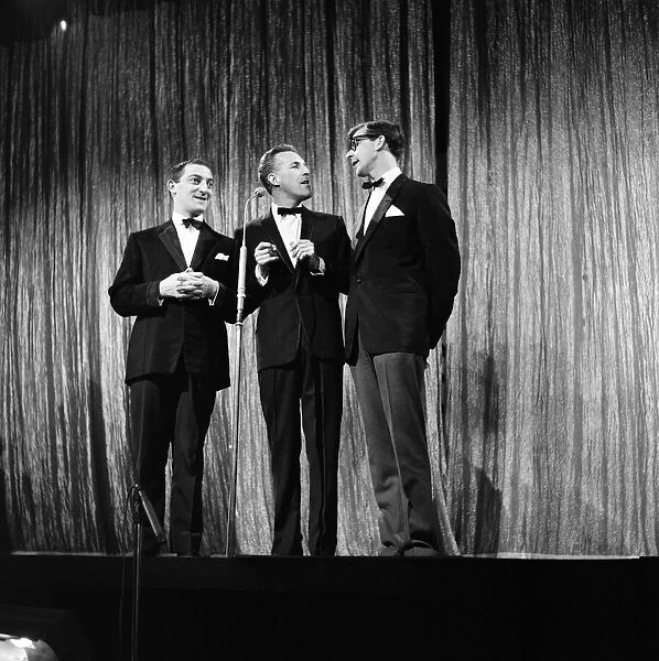 Left to right, Marty Feldman, Bruce Forsyth and Barry Took during rehearsals for