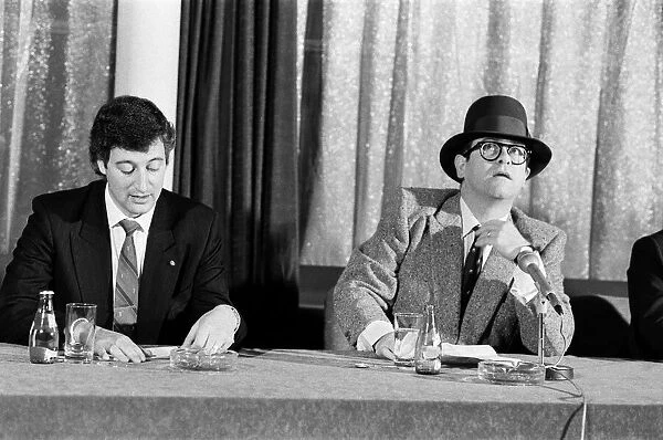 Left to right, Paul White (From Hanover Drew) and Elton John
