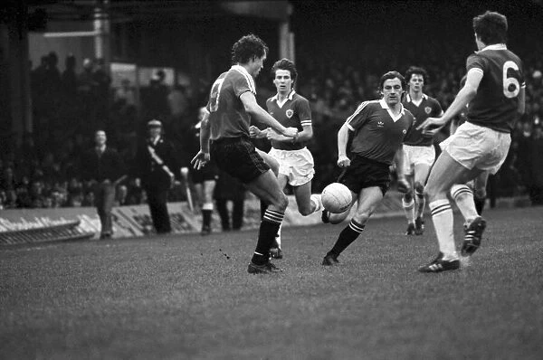 Leicester City 1 v. Manchester United 0. Division One FootballFebruary 1981 MF01-22-064