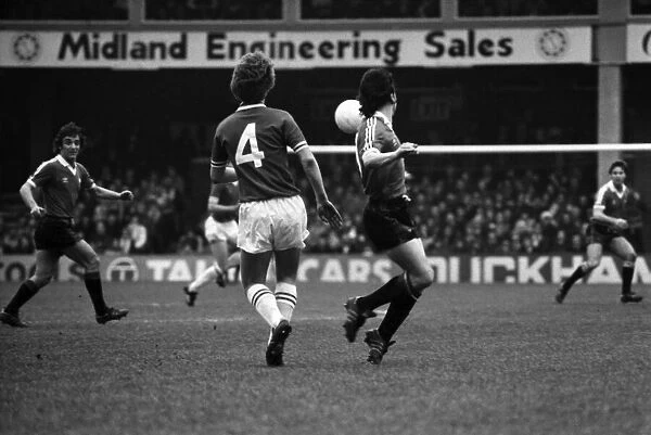 Leicester City 1 v. Manchester United 0. Division One FootballFebruary 1981 MF01-22-038