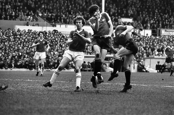 Leicester City 1 v. Manchester United 0. Division One FootballFebruary 1981 MF01-22-003