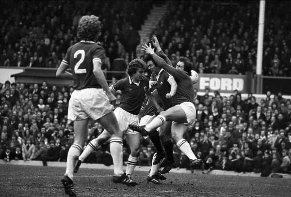 Leicester City 1 v. Manchester United 0. Division One FootballFebruary 1981 MF01-22-029