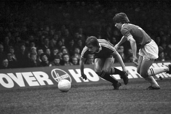Leicester City 1 v. Manchester United 0. Division One FootballFebruary 1981 MF01-22-034