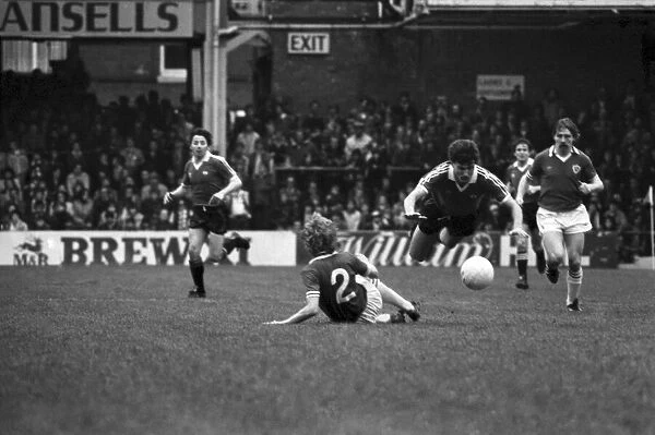 Leicester City 1 v. Manchester United 0. Division One FootballFebruary 1981 MF01-22-018