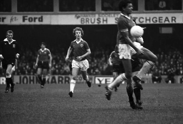 Leicester City 1 v. Manchester United 0. Division One FootballFebruary 1981 MF01-22-019