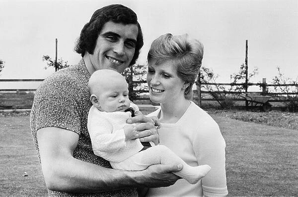 Leicester City goalkeeper Peter Shilton pictured with his wife Sue