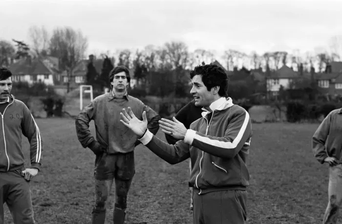 Framed Print : Leicester City manager Frank McLintock pictured during a training session Framed Print : Leicester City manager Frank McLintock pictured during a training session