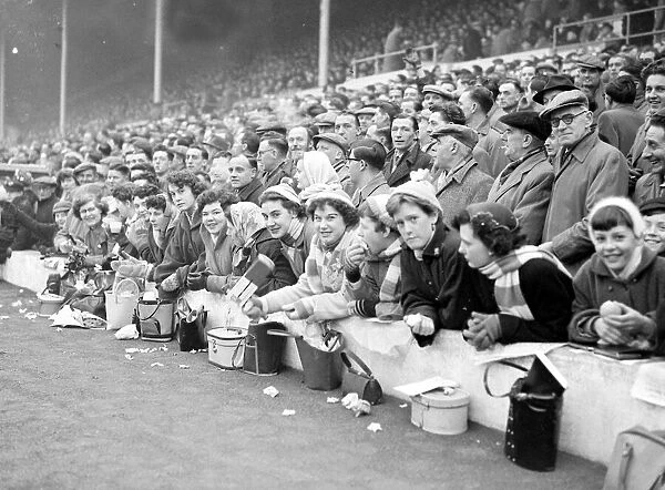 Leicester City women supporters seen here during the match against Bristol Rovers