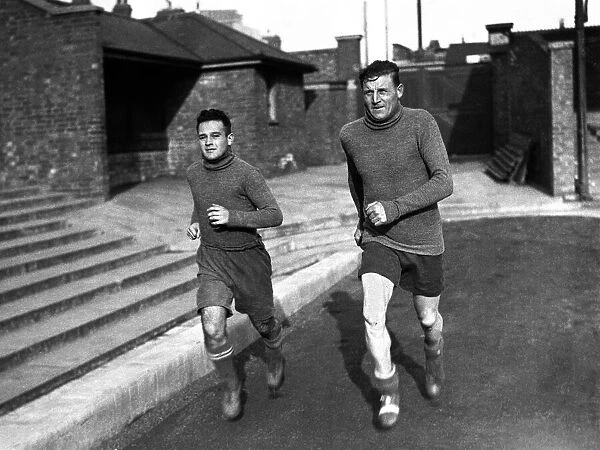 Leicester FC 1930-31. McLaren and Moss training. 1st March 1930