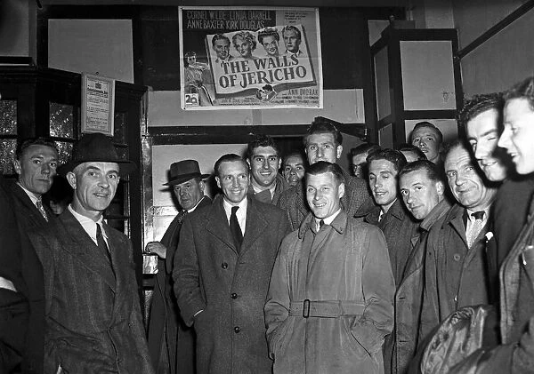 Leicester football team, FA Cup Finalists, pictured during an outing to Stevenage cinema