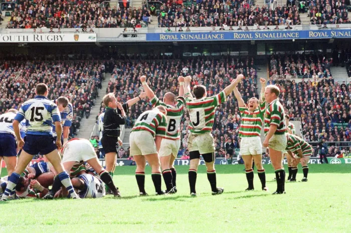 Framed Print : Leicester v Sale, The Pilkington Cup Final at Twickenham, Saturday 10th May 1997 Framed Print : Leicester v Sale, The Pilkington Cup Final at Twickenham, Saturday 10th May 1997