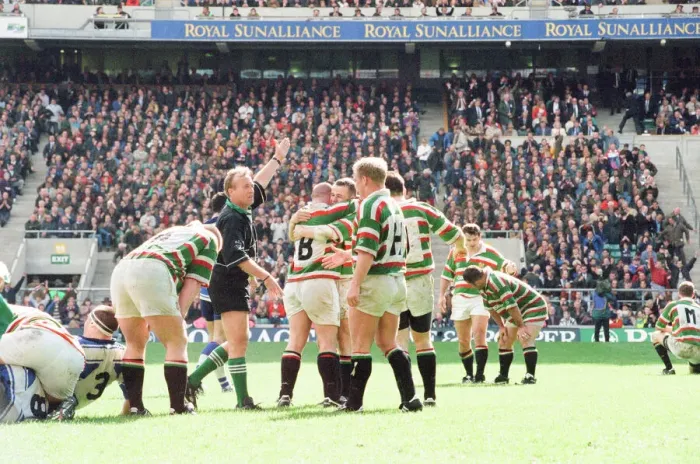 Framed Print : Leicester v Sale, The Pilkington Cup Final at Twickenham, Saturday 10th May 1997 Framed Print : Leicester v Sale, The Pilkington Cup Final at Twickenham, Saturday 10th May 1997