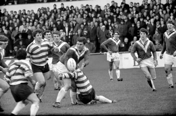 Framed Print : Leigh v. Oldham. Action from the match. November 1969 Z11533-001