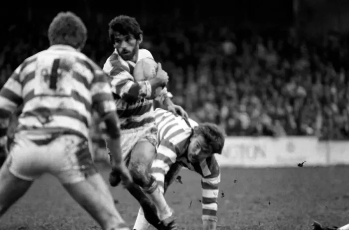 Framed Print : Leigh v. Wigan. Sport Rugby League. December 1985 PR-03-018