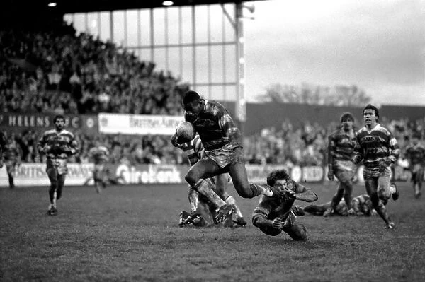 Leigh v. Wigan. Sport Rugby League. December 1985 PR-03-035