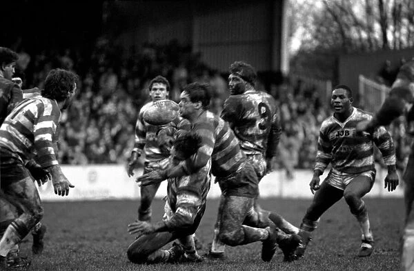 Leigh v. Wigan. Sport Rugby League. December 1985 PR-03-037