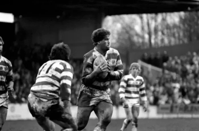 Framed Print : Leigh v. Wigan. Sport Rugby League. December 1985 PR-03-011