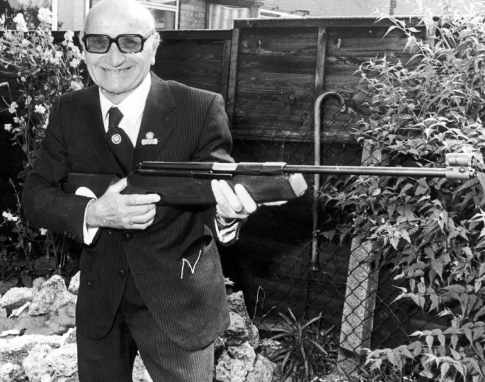 Framed Print : Len Tasker Disabilities campaigner and sportsman has been voted Disabled Sportsman of Framed Print : Len Tasker Disabilities campaigner and sportsman has been voted Disabled Sportsman of