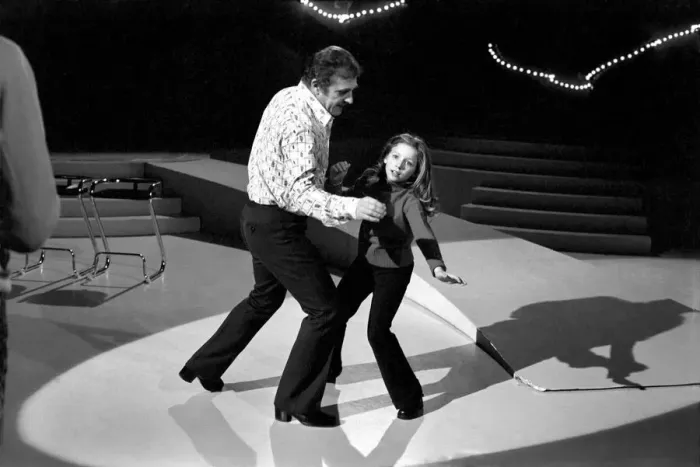Framed Print : Lena Zavaroni in the Bachelors Show. Lena Zavaroni 10 yrs old has a school lesson in