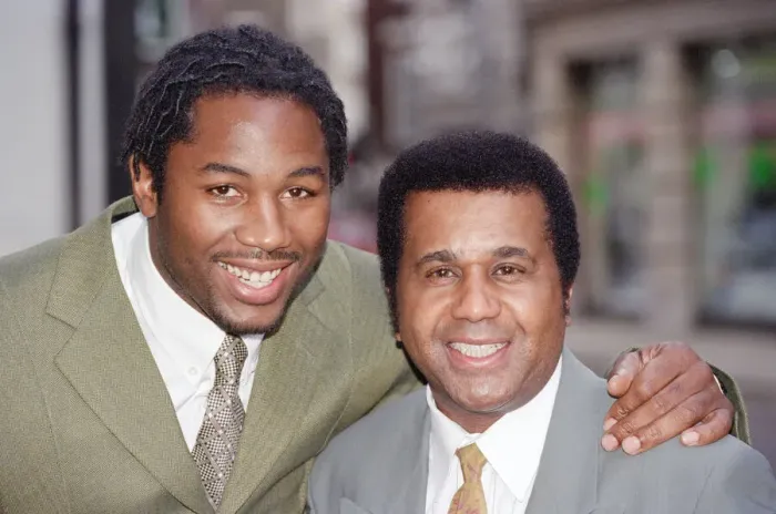 Framed Print : Lennox Lewis with his new trainer Emanuel Steward From The Kronk Gym In Detroit Framed Print : Lennox Lewis with his new trainer Emanuel Steward From The Kronk Gym In Detroit