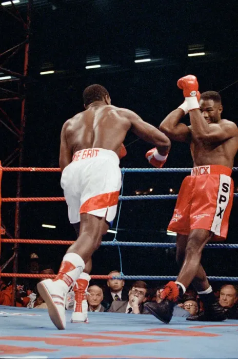 Framed Print : Lennox Lewis vs. Frank Bruno at the National Stadium, Cardiff Arms Park