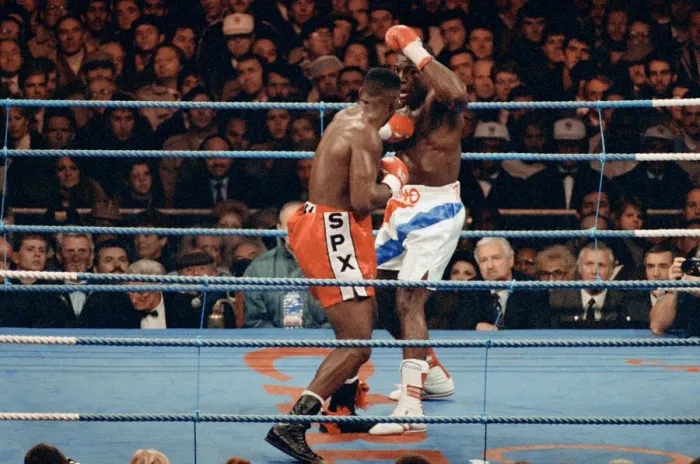 Framed Print : Lennox Lewis vs. Frank Bruno at the National Stadium, Cardiff Arms Park Framed Print : Lennox Lewis vs. Frank Bruno at the National Stadium, Cardiff Arms Park