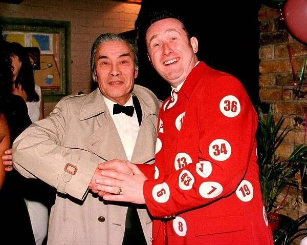 Lenny Lottery meets Bert Kwouk Actor Cator from the Pink Panther films at Londons