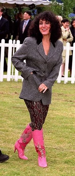 Lesley Joseph actress arrives at the Alfred Dunhill Queens Cup Polo