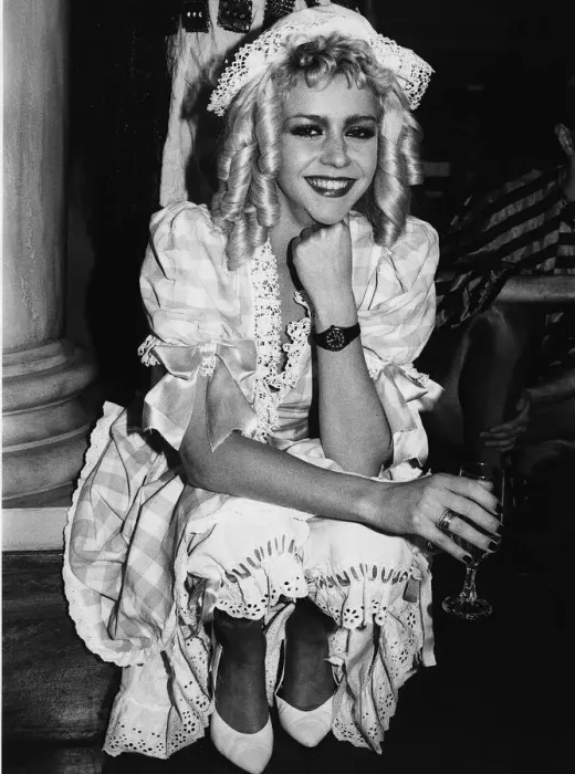 Framed Print : Leslie Ash Actress dressed in costume of nursery rhyme character Little Miss Muffet takes Framed Print : Leslie Ash Actress dressed in costume of nursery rhyme character Little Miss Muffet takes