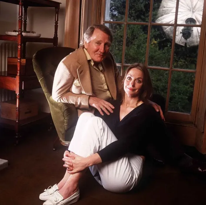 Framed Print : Leslie Philips with his actress wife Angela Scoular - April 1988. 01 / 04 / 1988 Framed Print : Leslie Philips with his actress wife Angela Scoular - April 1988. 01 / 04 / 1988