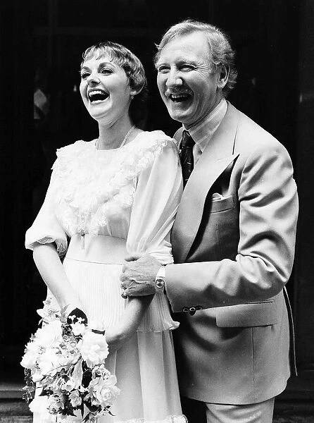 Leslie Phillips marries Angela Scoular In London August 1982