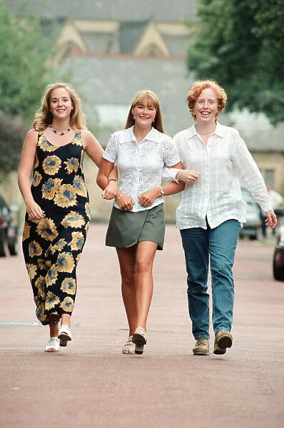 A Level stars at Central High, Jesmond - from left to right, Christine Dixon