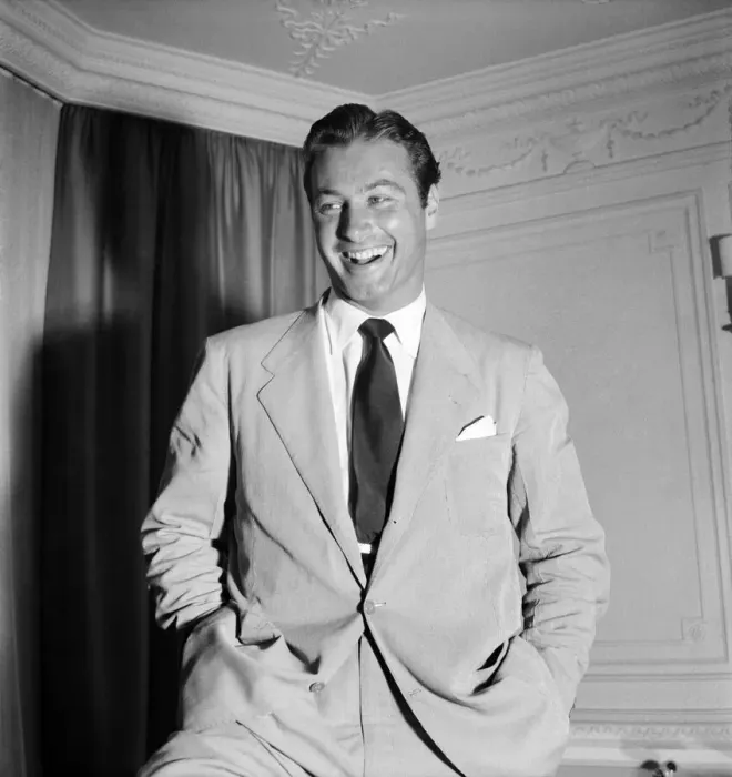 Framed Print : Lex Barker Actor who stars in the film Tarzan. Seen here in this London hotel room Framed Print : Lex Barker Actor who stars in the film Tarzan. Seen here in this London hotel room