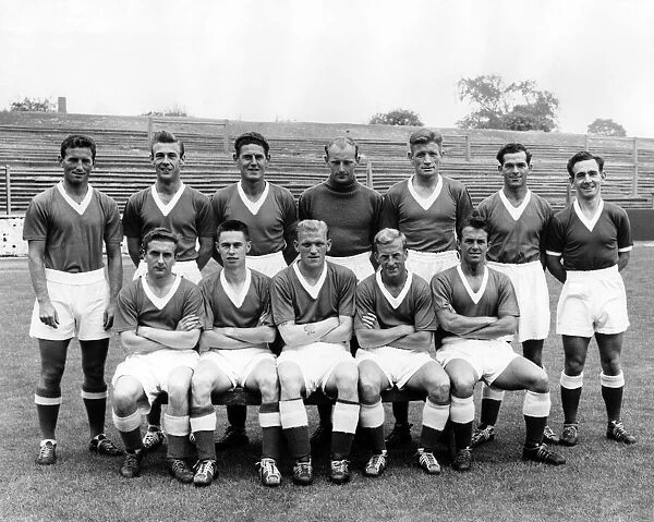 Leyton Orient Football Club pose for a team photograph. Back row