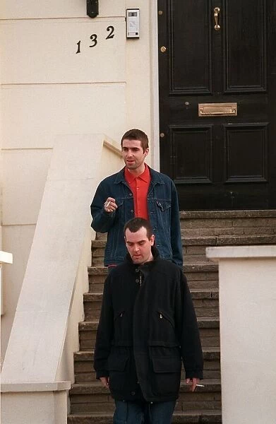 Liam Gallagher Lead Singer With The Pop Group Oasis Leaving His London Home With His