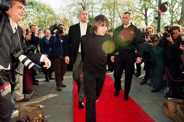 Liam Gallagher of Oasis arrives at The Park Lane Hotel for the Q Awards