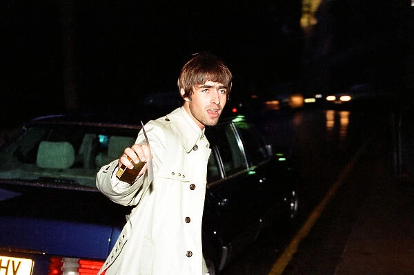Liam Gallagher of Oasis arriving for The Mercury Pop Awards in London