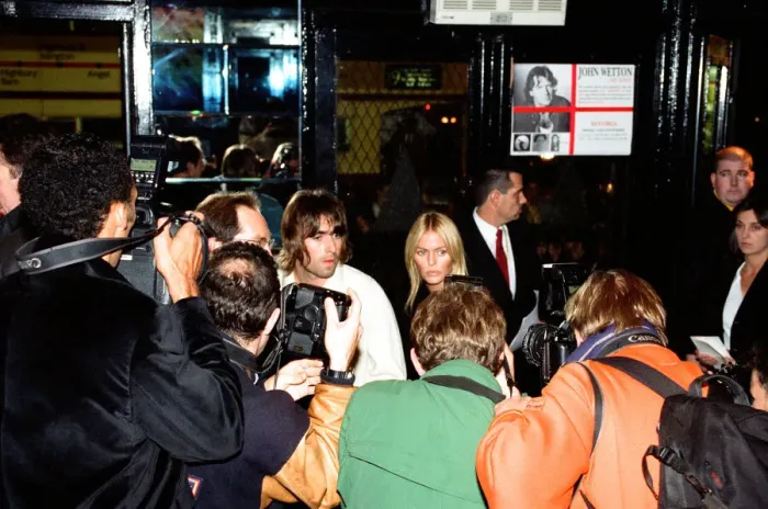 Framed Print : Liam Gallagher and Patsy Kensit at the launch of The Rolling Stones video Framed Print : Liam Gallagher and Patsy Kensit at the launch of The Rolling Stones video