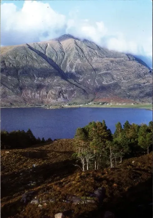 Framed Print : Liathach Mountain March 1999 At the bottom is Torridon Primary School Upper Loch