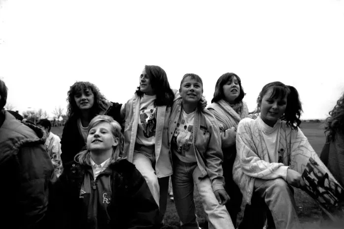 Framed Print : Lib - Boy Band New Kids on the Block perform at Whitley Bay Ice Rink 27 April 1990