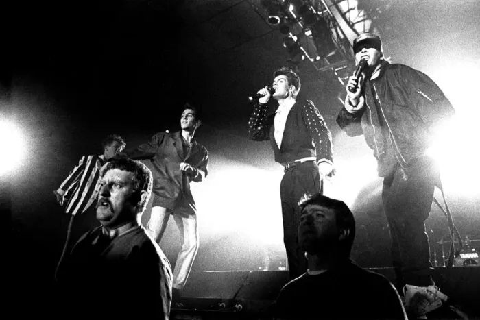 Framed Print : Lib - Boy Band New Kids on the Block perform at Whitley Bay Ice Rink 27 April 1990 Framed Print : Lib - Boy Band New Kids on the Block perform at Whitley Bay Ice Rink 27 April 1990