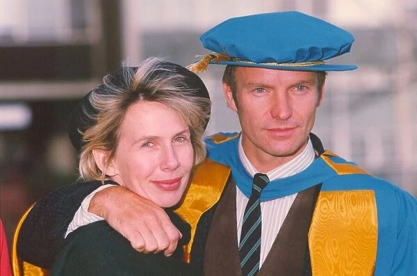 Lib - Singer  /  songwriter Sting receiving his Honorary Doctorate of Music from